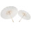 12Pièces Ombrelles Blanches En Papier Naturel DIY Accessoires 7