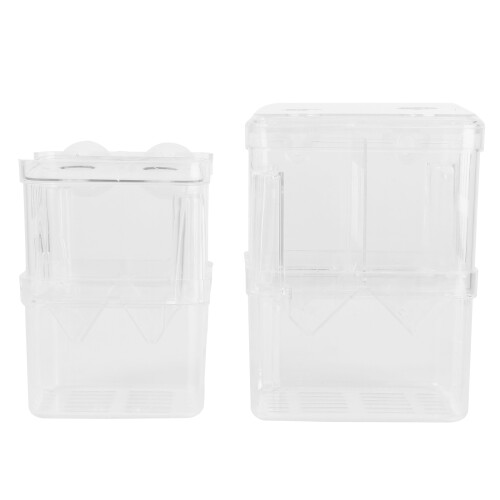 4Pièces Boîte D'élevage Transparente 2 Niveaux Avec Ventouses