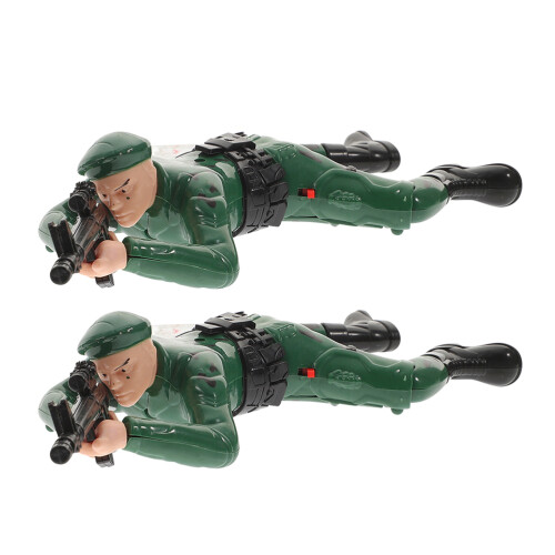 4Pièces Figurines Soldats Action Plastique Vert Jouets Interactifs