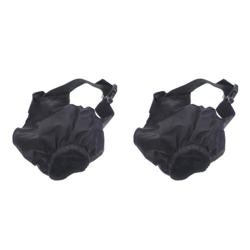 2Pièces Bandage Noir Nylon Calmant Pour Animaux 2