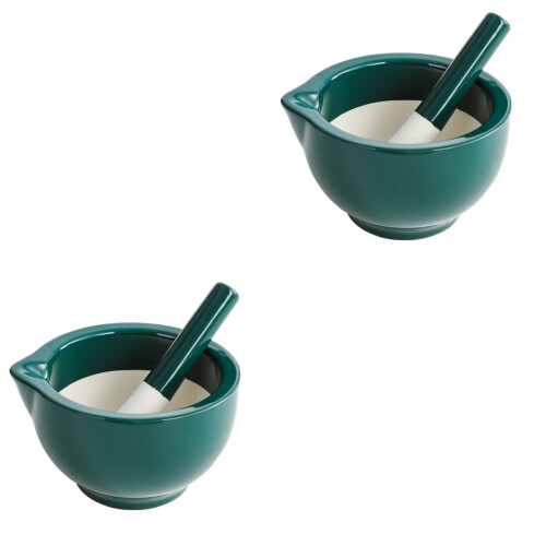 2Ensembles Bol Broyage Céramique Vert Pour Aliments Bébé 2