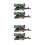 4Pièces Figurines Soldats Action Plastique Vert Jouets Interactifs 6