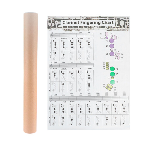2Pièces Guide Visuel Clarinette Accords Pour Débutant Usage Domestique