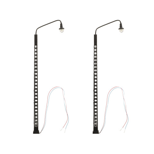 6Pièces Lampe Train Décor Miniature Métal ABS Noir DIY 2