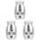 3Pièces Urnes Pour Cendres Animaux Urne Métal Argentée Pour Chat 4
