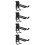 4Pcs Heavy Duty Wall Hooks Black Garage Storage Hooks for Tools 10