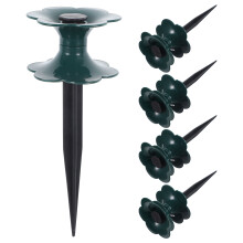 10Pcs Garden Hose Holder Spikes Green Plastic Hose Guide for Lawns