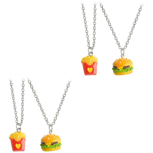 4Pz Collane Appendino Hamburger Alla Moda Per 2