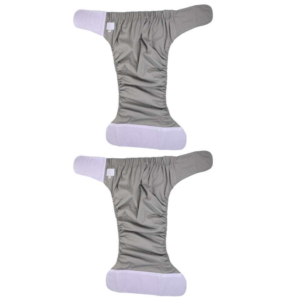 Happyyami Grey 6Pcs Adult Incontinence Care Pants Adjustable Leakproof Reusable
