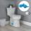 4Pcs Sturdy Ceramic Toilet Bolt Covers Sky-Blue for Bathroom 10