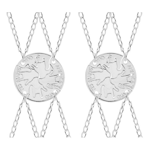 8Pz Collane Argento Set Raffinato E Confortevole 1