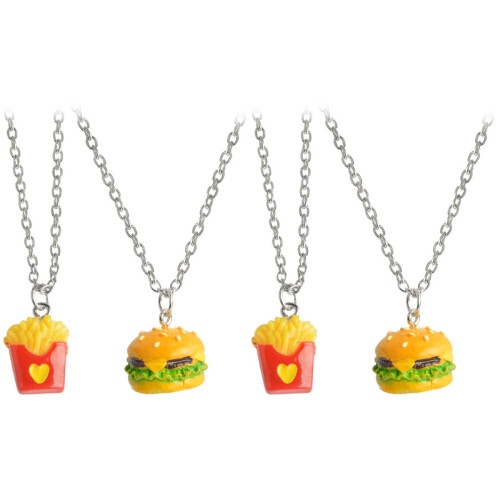 4Pz Collane Appendino Hamburger Alla Moda Per 1