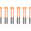 5Pairs Durable Wooden Handle Marimba Mallets with Orange 10