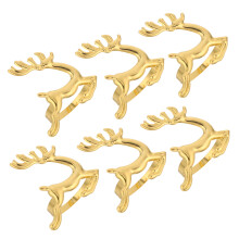 30Pcs Elegant Gold Reindeer Napkin Holders Metal for