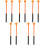 5Pairs Durable Wooden Handle Marimba Mallets with Orange 5