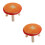 2Pz Sgabello A Arancione in Legno Per Casa 9