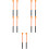 5Pairs Durable Wooden Handle Marimba Mallets with Orange 8