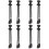 8Pz Extension Parrucca Coda Treccia Sintetica Nera 5