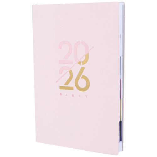 5Pz Planner Per Lavoro Rosa Con Layout Inglese E Copertina Elegante 2