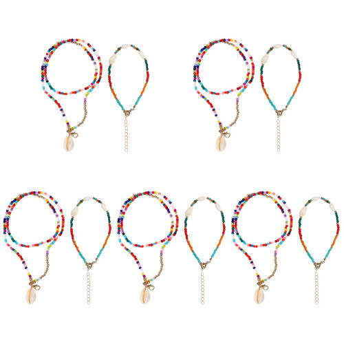 5Set Collane E Bracciali Boho Conchiglia 1