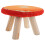 2Pz Sgabello A Arancione in Legno Per Casa 1