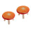 2Pz Sgabello A Arancione in Legno Per Casa 6