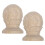 4Pz in Legno Beige Artigianali Per Finiali E Cancelli 3
