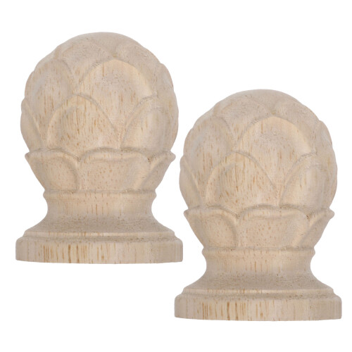 4Pz in Legno Beige Artigianali Per Finiali E Cancelli 2
