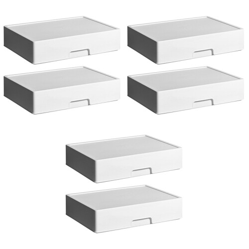 6Pz Scatole Organizer Per Cassetti in Bianca Uso Domestico 2