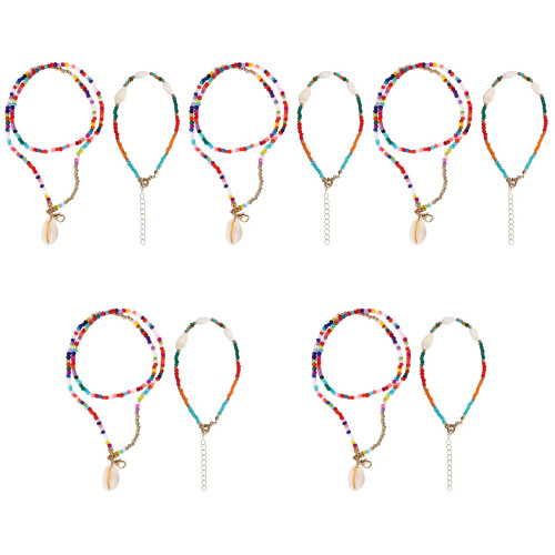 5Set Collane E Bracciali Boho Conchiglia 2
