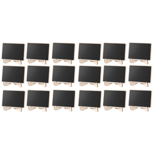 24Pz Lavagnette Mini Nero Da Legno Per Decorazioni Tavola E 1