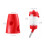 1Set Abbeveratoio Criceto Rosso Bottiglia Inossidabile Base Solida 2