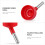 1Set Abbeveratoio Criceto Rosso Bottiglia Inossidabile Base Solida 6