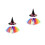 4Pz Costume Bambina Tutu Mesh Colorato Con Cappello Per 3