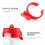 1Set Abbeveratoio Criceto Rosso Bottiglia Inossidabile Base Solida 5