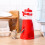 1Set Abbeveratoio Criceto Rosso Bottiglia Inossidabile Base Solida 4