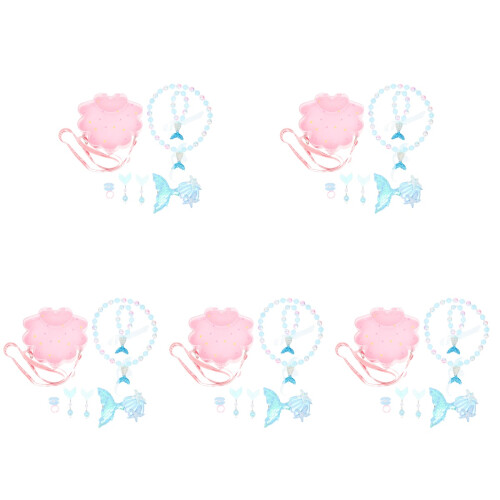 5Set Set Gioielli Bambina Con Collane E Bracciali Per Colorate 1