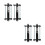 4Pz Batteria Auto Metallo Resistente 4
