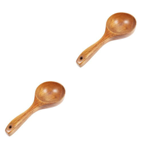 2Pz Cucchiai Legno Grande Capacità Per Acqua 2
