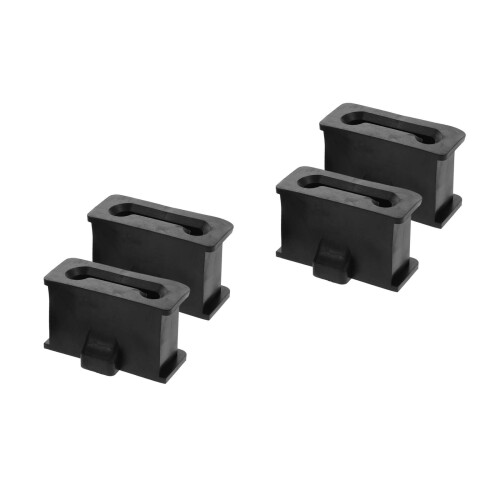 2Paia Supporti Cuscino Posteriore in Gomma Nera Per 2
