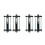 4Pz Batteria Auto Metallo Resistente 6
