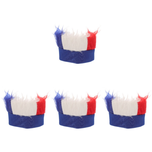 4Pz Parrucche Colorate E Comode Per Feste Carnevale E Calcio 2