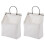 2Pz Borsa Porta Oggetti Da Appendere Bianca Decorativa E Casa 2