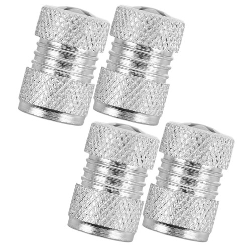8Pz Valvola Ruote Metallo Argento Auto Uomo
