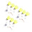 3Pz Kit Self Training Badminton Elastico Con Pallina Gialla Indoor 6