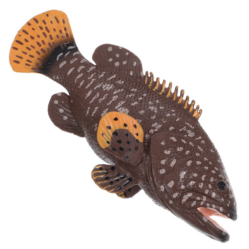 2Pz Figurine Marine Pesce Simulato Marrone Decor