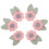 20Pz Toppe Da Cucire Fiore Rosa in Tessuto Per E Borse 2