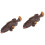 2Pz Figurine Marine Pesce Simulato Marrone Decor 6