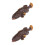 2Pz Figurine Marine Pesce Simulato Marrone Decor 7