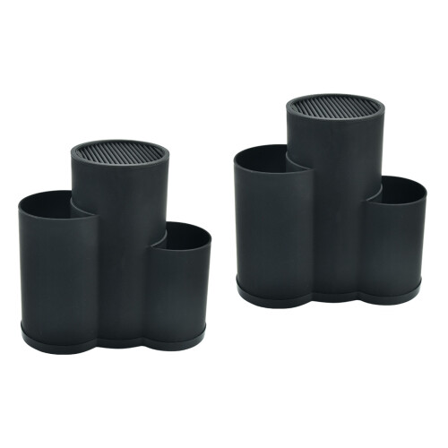 2Pz Porta Tagliere Nero Multiuso Organizer 2